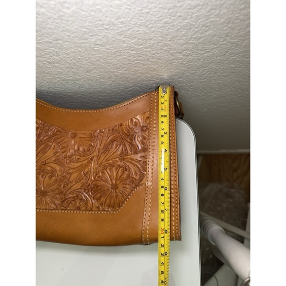 Frye Melissa Artisan Zip Crossbody Sunflower Bag Tooled Brown Western Boho NWOT - Picture 11 of 16